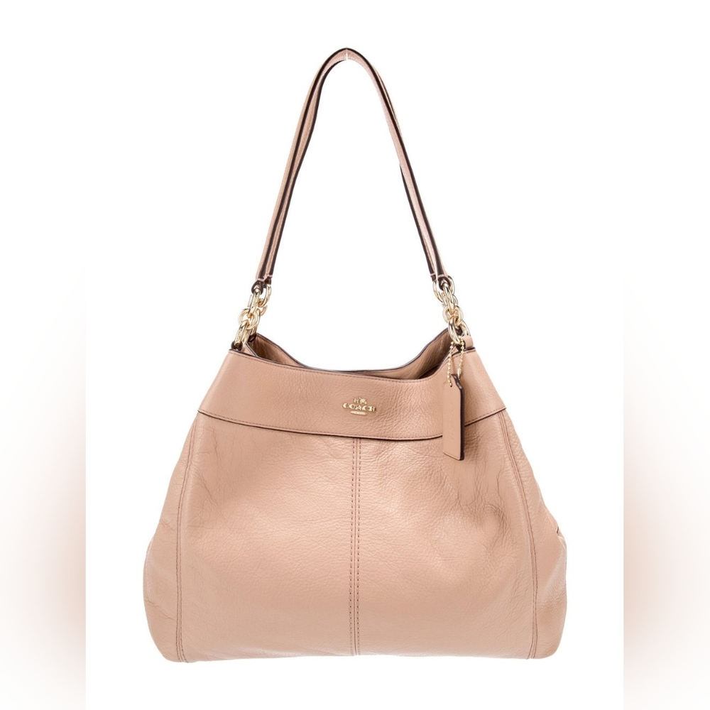 COACH Designer Lexy Beechwood Blush Beige Shoulder Bag Purse